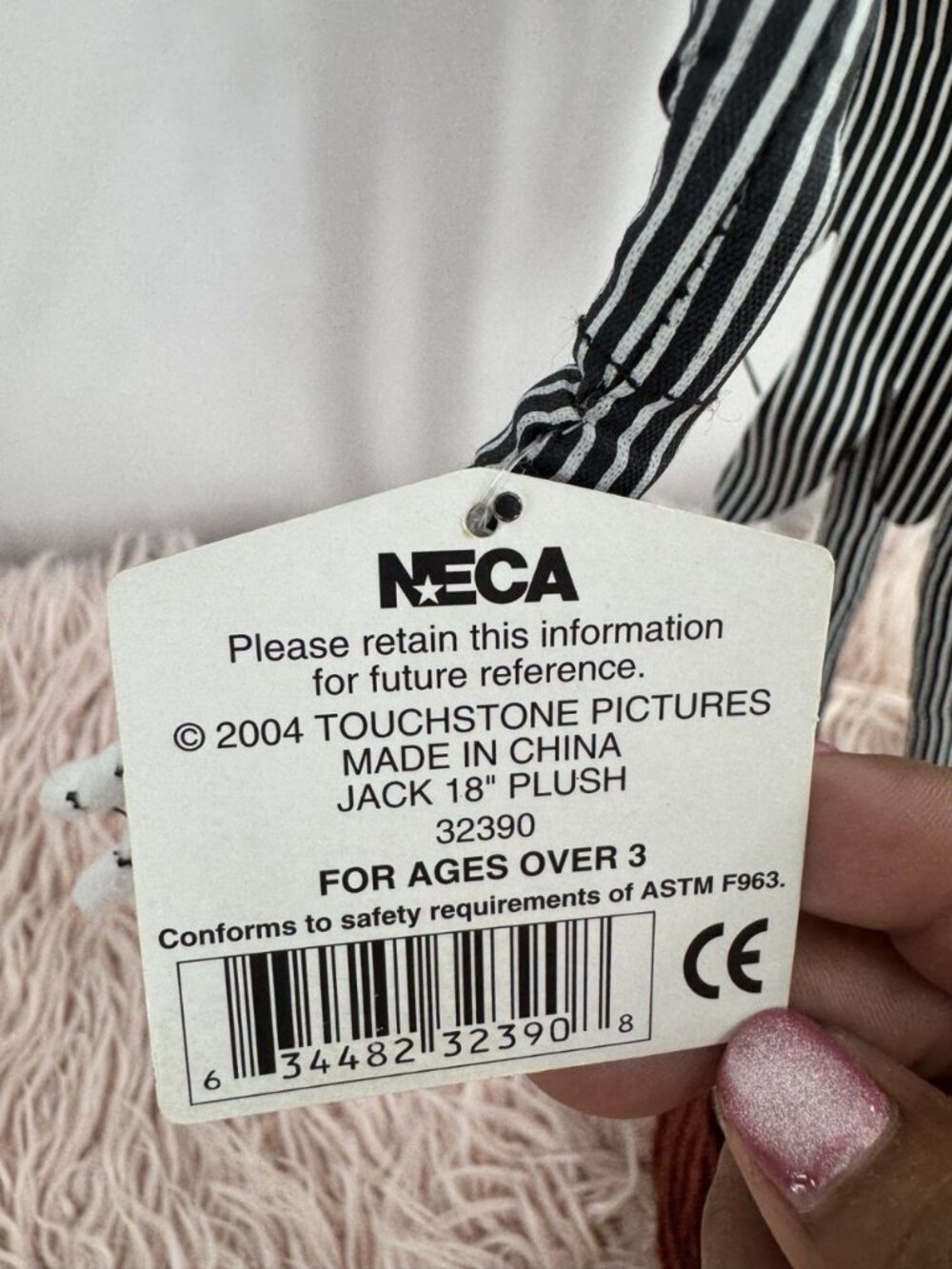 RARE 2004 NECA Jack Skellington and Sally Plush dolls Nightmare Before Christmas - Picture 12 of 16